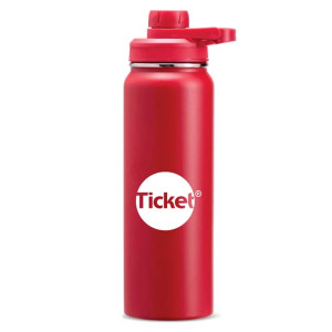 Garrafa Termica Vermelha Inox - Ticket